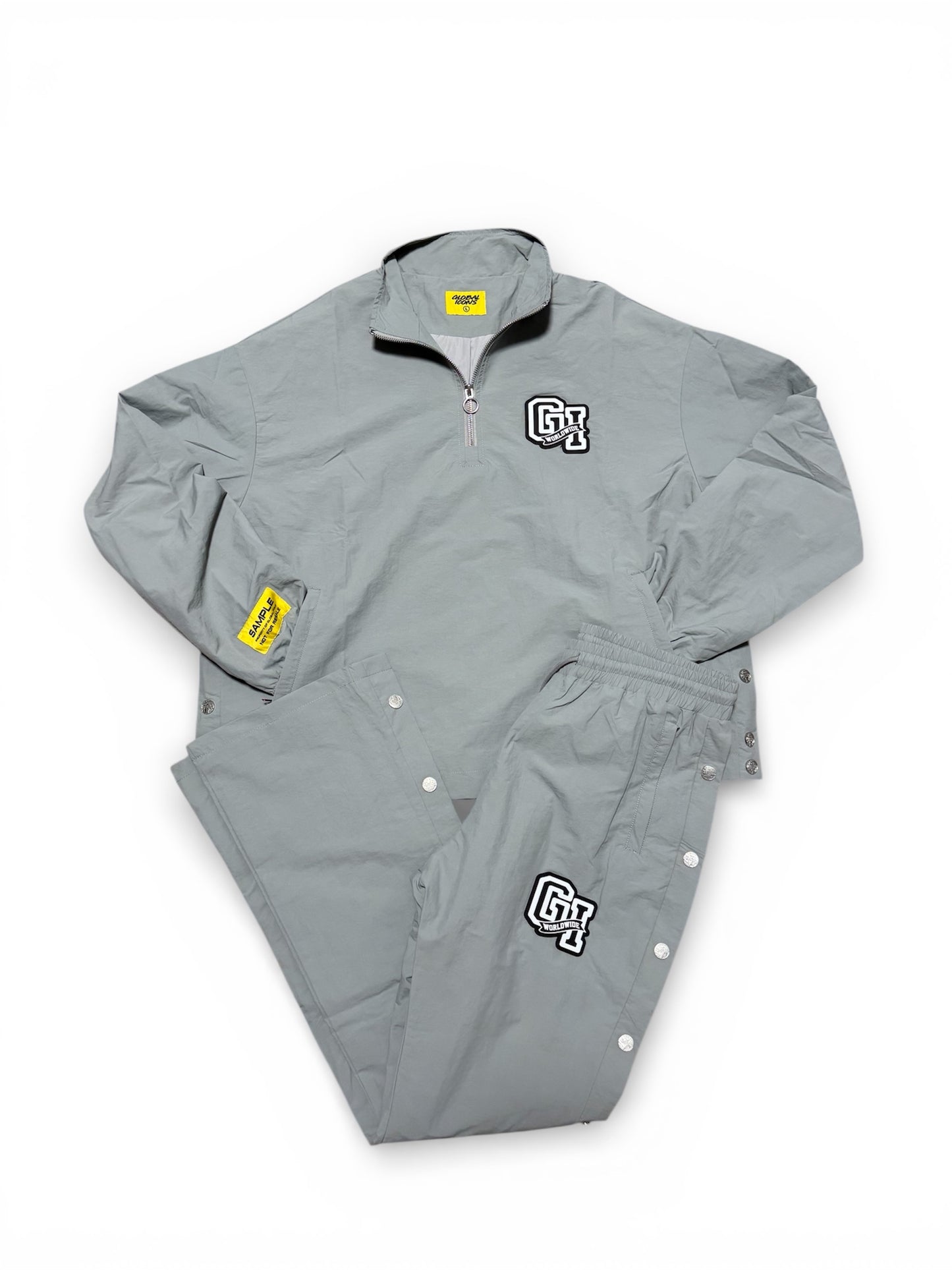 Gray Nylon Quarter Zip