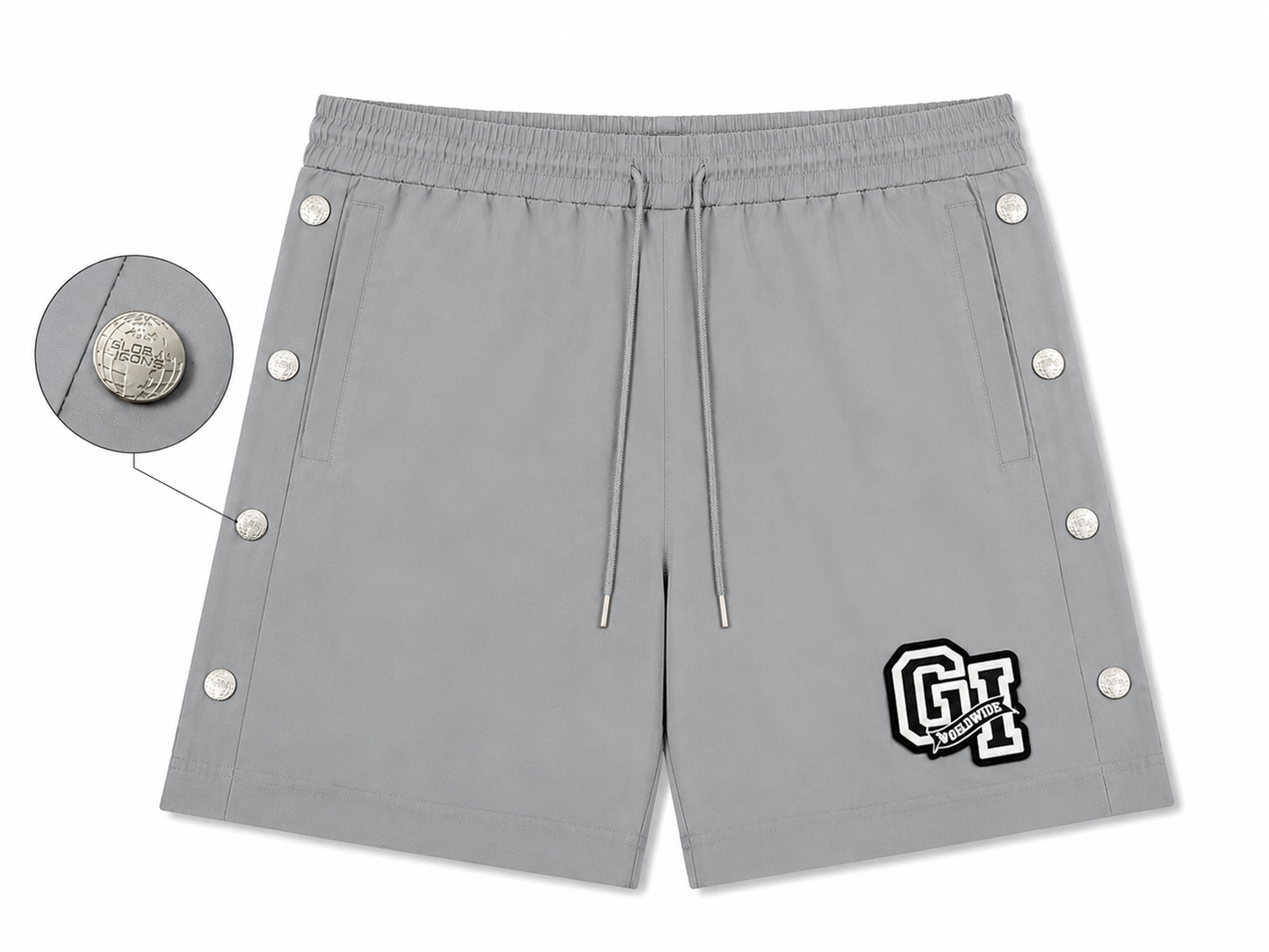 Gray Nylon Shorts
